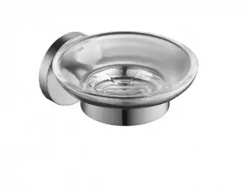Flova COCO glass soap dish – Brushed Nickel